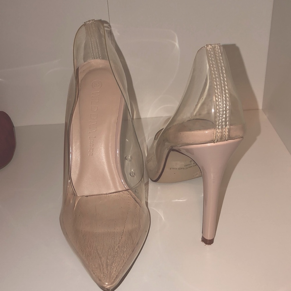 Nude transparent heels ✨